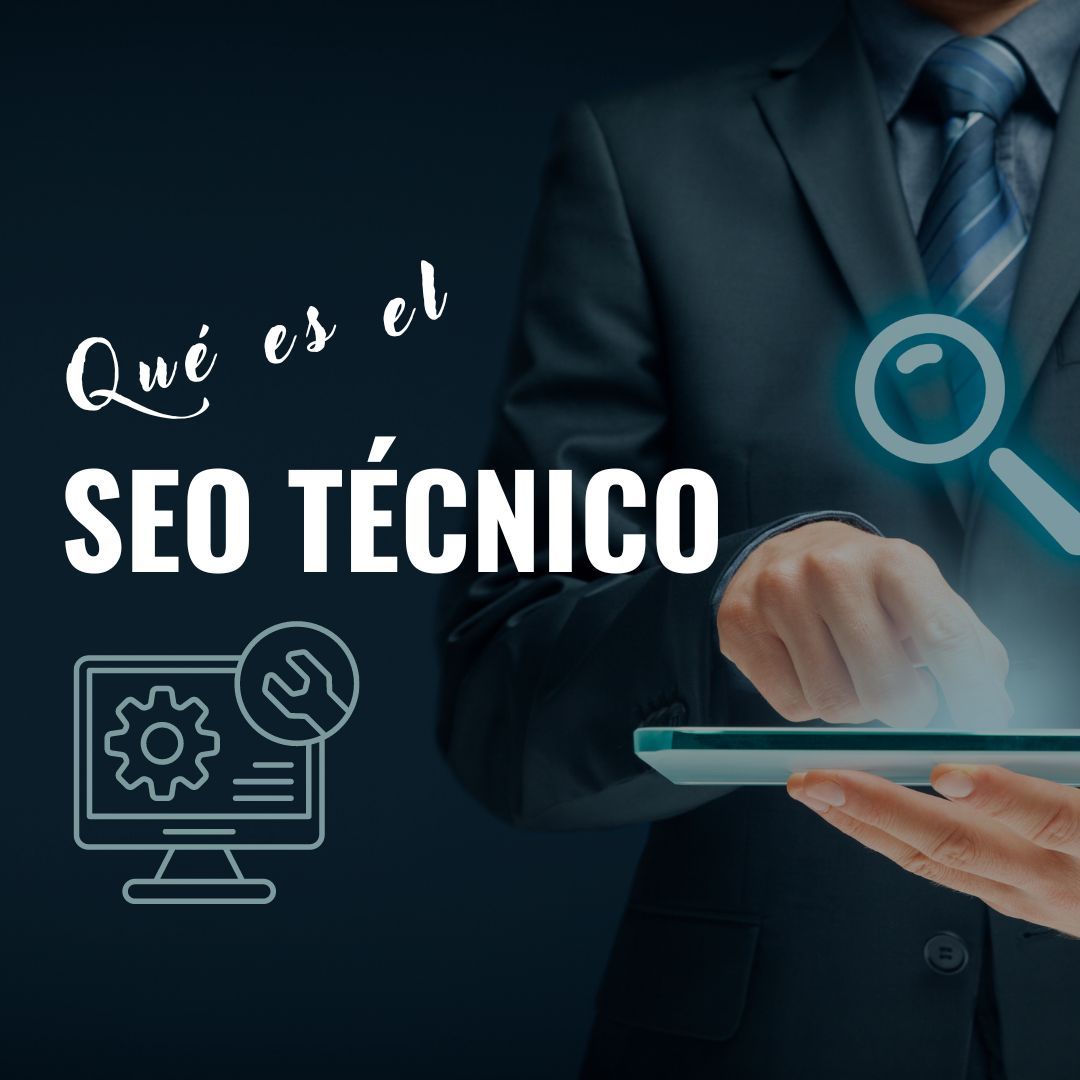Qué es el SEO Técnico. Manos de hombre con una tablet y una lupa.