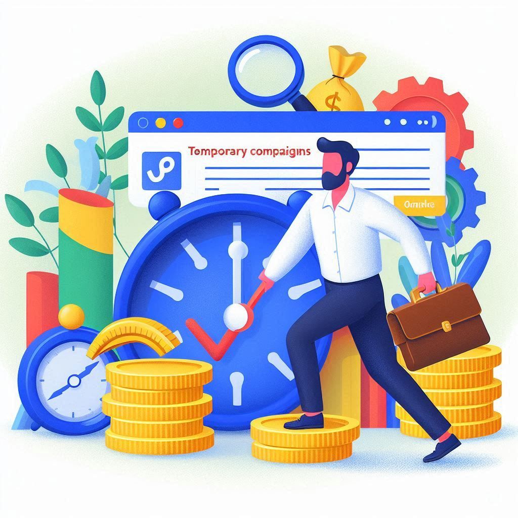 Imagen de hombre entre objetos. Google ADS para campañas temporales