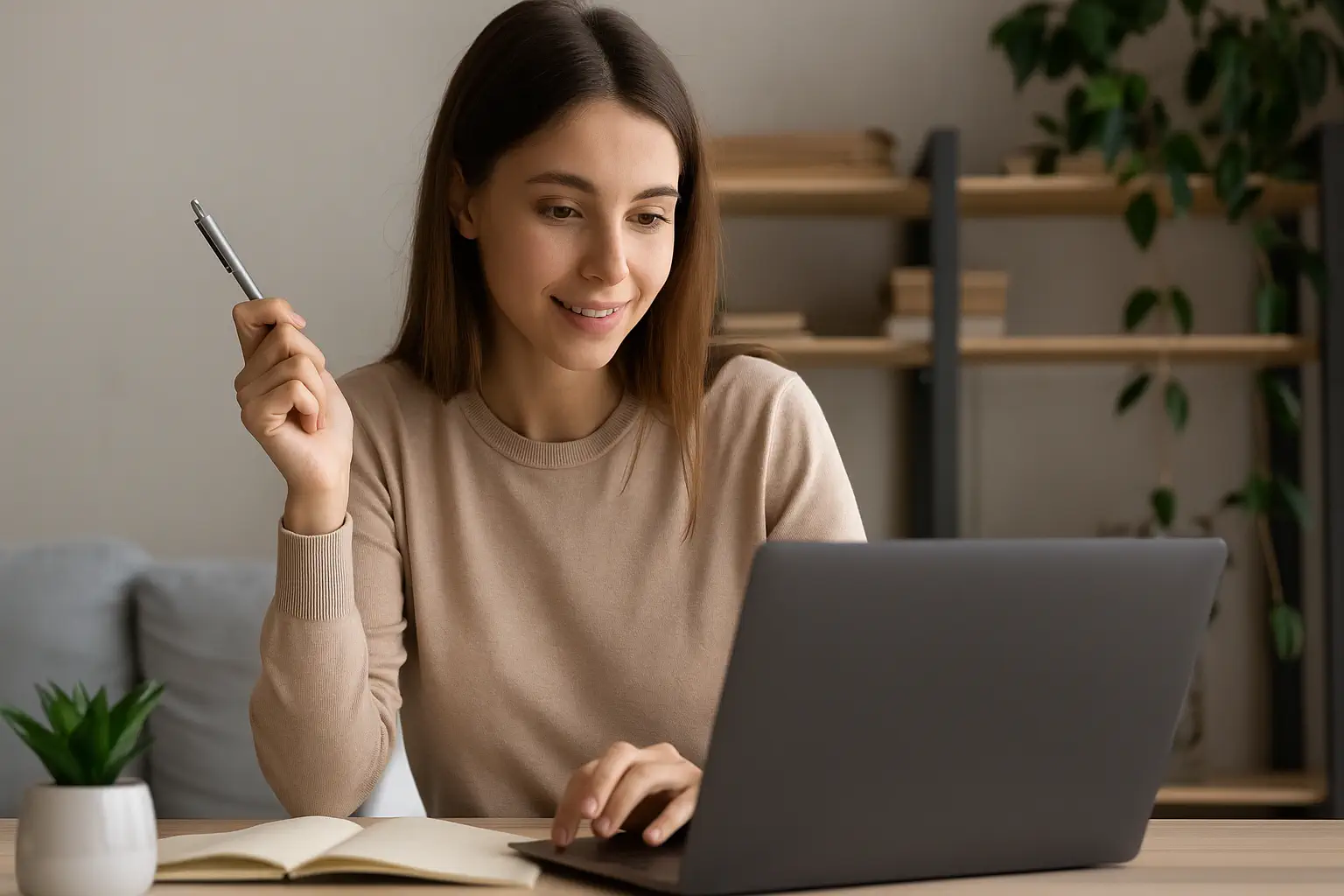 Mujer analizando estrategias de psicología del consumidor para aumentar ventas en OnlyFans