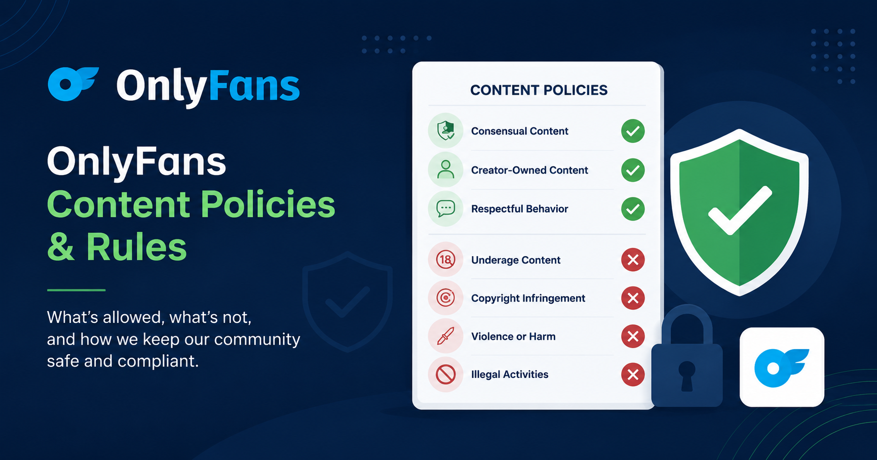 Contenido permitido y prohibido en OnlyFans: guía completa para proteger tu cuenta
